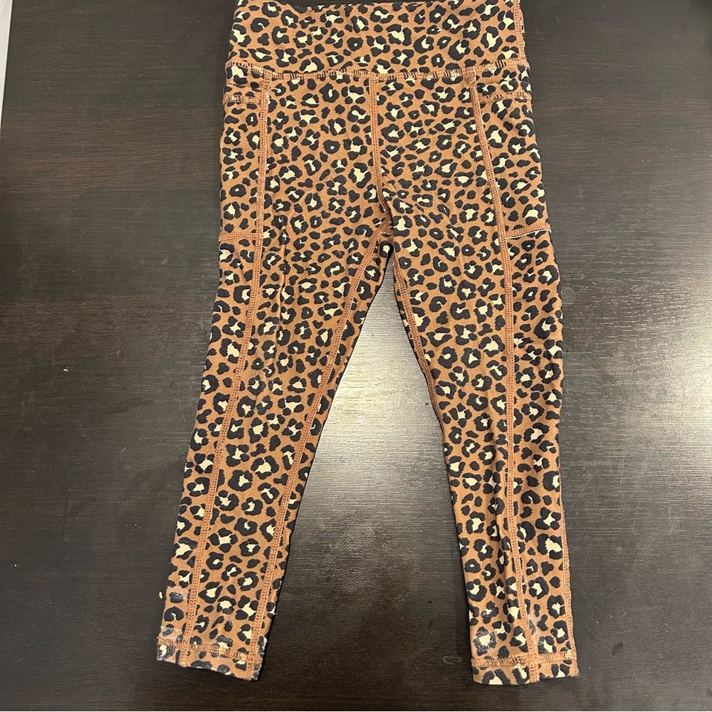 ☀️ 3/$15 Cotton On Girl’s Leopard Print Pocket Leggings Activewear Brown